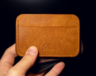 Handmade Leather Card Holder, Card Wallet