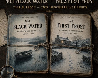 British Cold Case Dateien 1 & 2 Bundle | Süßwasser + Erstfrost | Druckbare Murder Mystery Detektivspiele | 2 PDF Datein