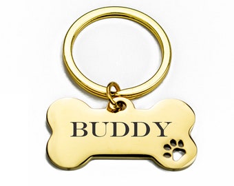 Personalized Dog Tag Pet Tag Engraved Keychain Engraved