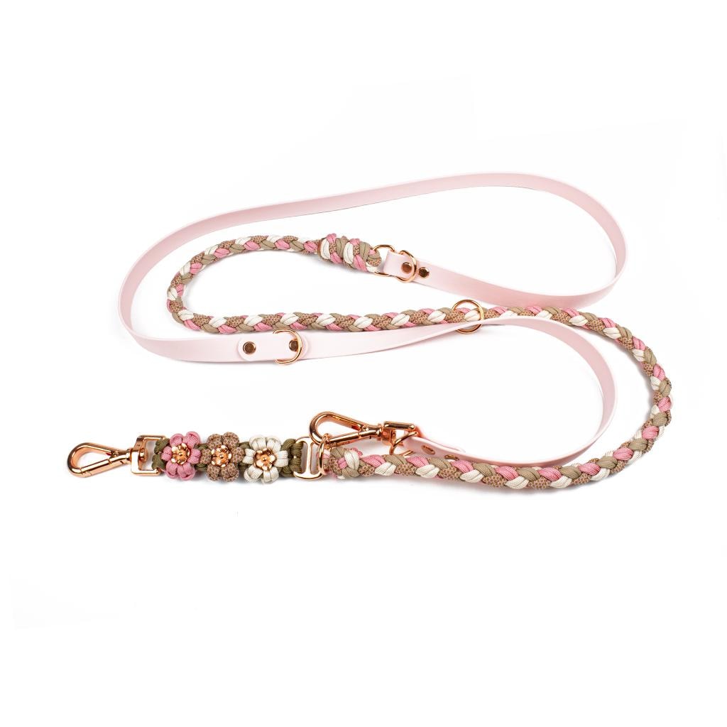 Dog leash Tierluxe Flowers Biothane Paracord