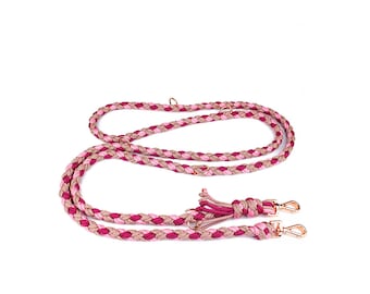 Dog Leash Tierluxe Foxy Pink Handmade Paracord