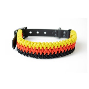 Tierluxe Dog Collar German Colors Handmade Paracord Biothane