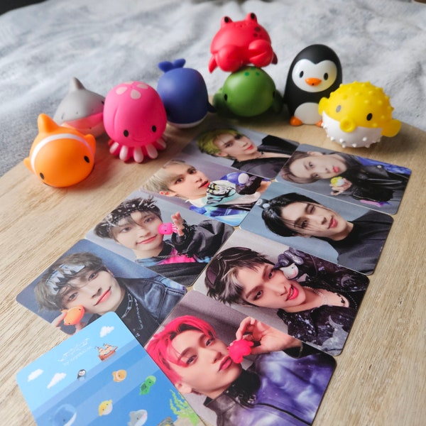 Sea Friends - Ateez keychains + exclusive pop up fanmade photocard