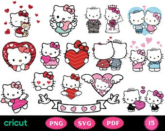 Kawaii Kitty Svg, Kawaii Kitty Svg Bundle, Cute Cat Svg, Kitty Svg, Kawaii Kitty Clipart, Kawaii Kitty Svg