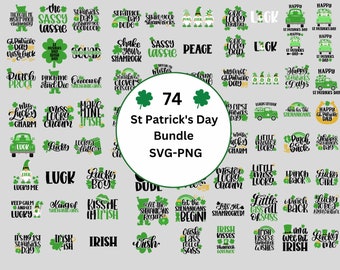 Mega Bundle SVG de la Saint-Patrick, SVG de la Saint-Patrick, SVG de la Saint-Patrick, chance svg, svg trèfle, Shamrock Svg, svg irlandais, Cricut