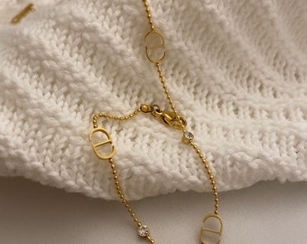 Waterproof bracelet in gold delicate "Clever"