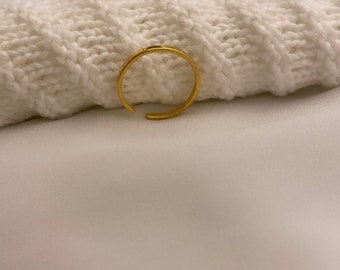 Waterproof size adjustable ring gold "Clean"