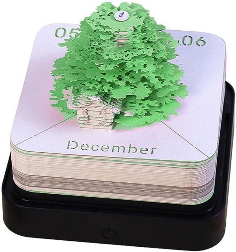 3D Calendar 2024. Tree House Calendar 3D 2024 Notepad, Best Christmas
