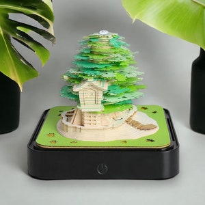 3D Calendar 2024. Tree house calendar 3D 2024 notepad, best christmas gift idea.