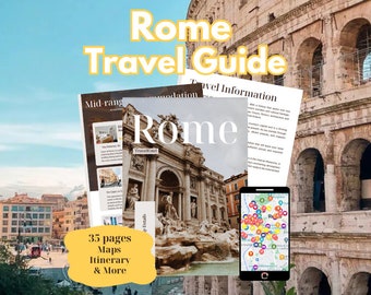 Rom Italien Reiseführer & Reiseverlauf I Rom Reisetipps I Rom Digitale Karte I Rom Reiseplan I Digitaler Download