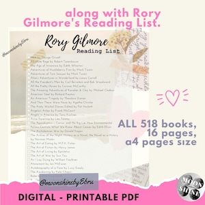 Rory Gilmore Reading Challenge: 408 Books Colouring Page (PDF) image 3