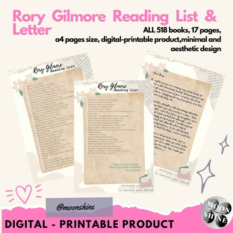 Rory Gilmore Reading Challenge List Gilmore Girls Polaroid Movie Poster ...