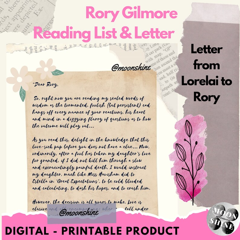 Rory Gilmore Reading Challenge List Gilmore Girls Polaroid Movie Poster ...