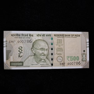 500 Ruoees 000786 Note | Holy Number 786 Notes| Collectors Choice| Republic India 786 Note, Numismatic Note, Collectible 000786 Rare Note