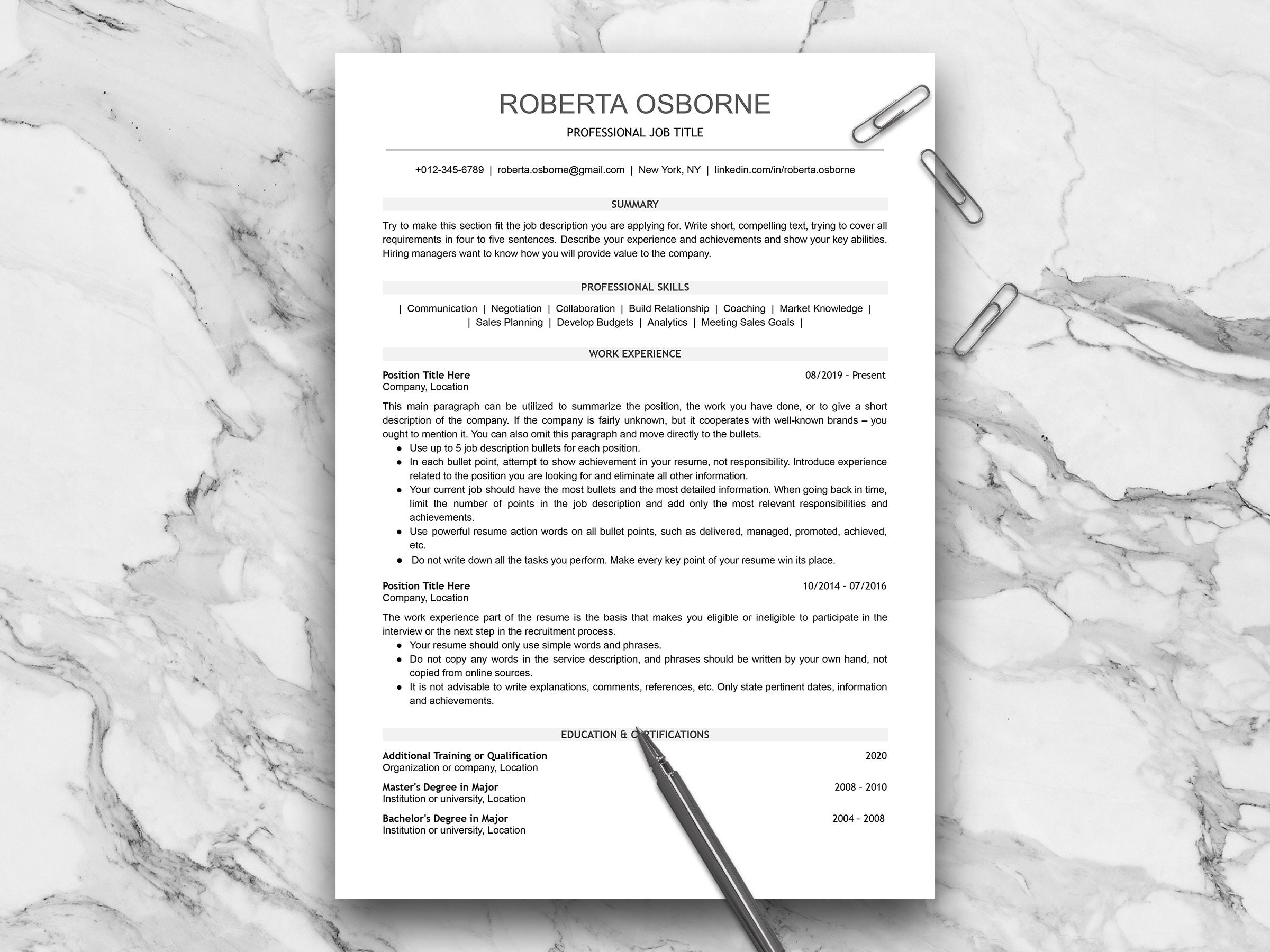 Resume Template Google Docs CV Template Google Docs ATS Resume resume-template-google-docs-cv-template-google-docs-ats-resume