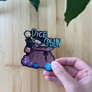 Dice Goblin Dungeons and Dragond DnD vinyl sticker