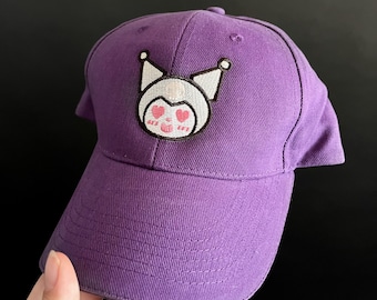 Kawaii Anime Embroidered Hat: Pastel Cotton, Adjustable Unisex Cap