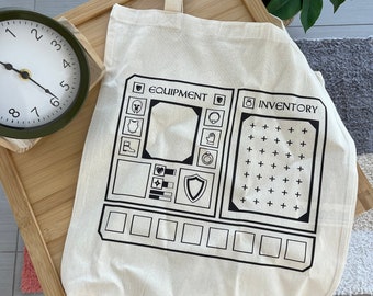 ゲームインベントリピンコレクションコットントートバッグ