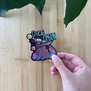Dice Goblin Dungeons and Dragond DnD vinyl sticker