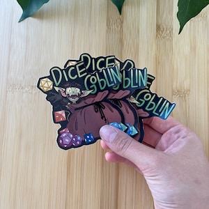 Dice Goblin | DnD | Glossy Vinyl Sticker