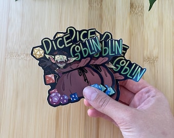 Dice Goblin | DnD | Glossy Vinyl Sticker