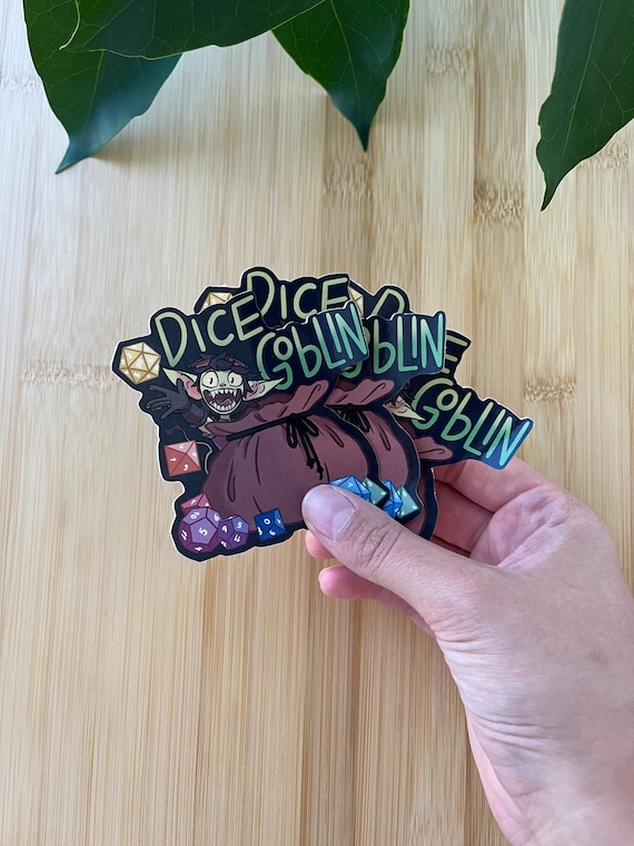 Dice Goblin | DnD | Glossy Vinyl Sticker