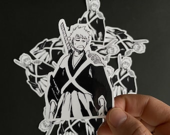 Pegatina de vinilo brillante de Kuro / Anime