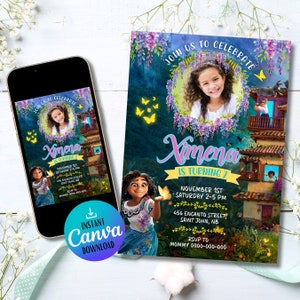 Editable Encanto Birthday Invitation | Printable Birthday Invitation | Dolores Encanto Invitation | Encanto Party | Digital Evite