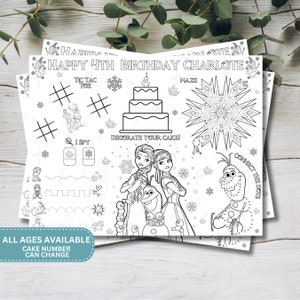 Printable Instant Download | Frozen Placemat | Dining Table | Fabric ...