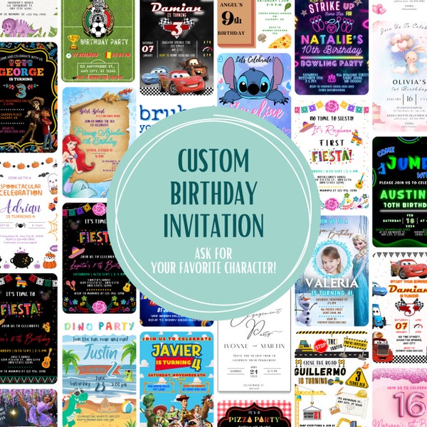 Custom Invitation | Made To Order Invitation | Customized Digital Birthday Invitation