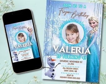 Editable Frozen Birthday Invitation Template | Elsa Birthday Invitation | Elsa Party | Elsa Invite | Frozen Invitation | Digital Invitation