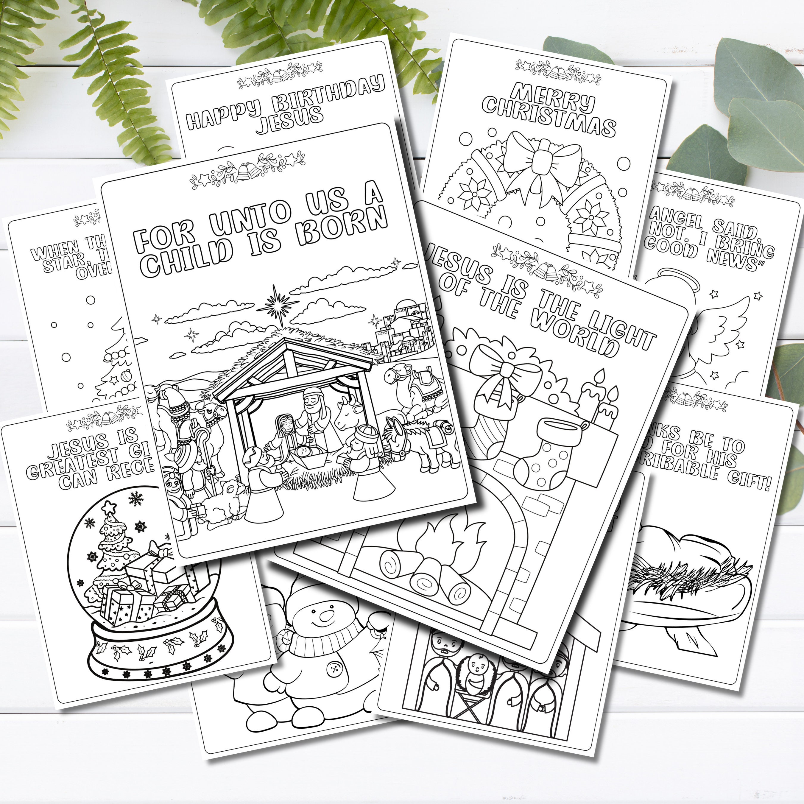 Nativity Coloring Sheet the Christmas Story Instant Download Kids