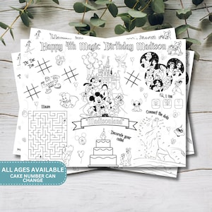Magical Party Decoration | Editable Printable File Download | Princess Birthday | Disneyland Party | Game Party | Party Activities