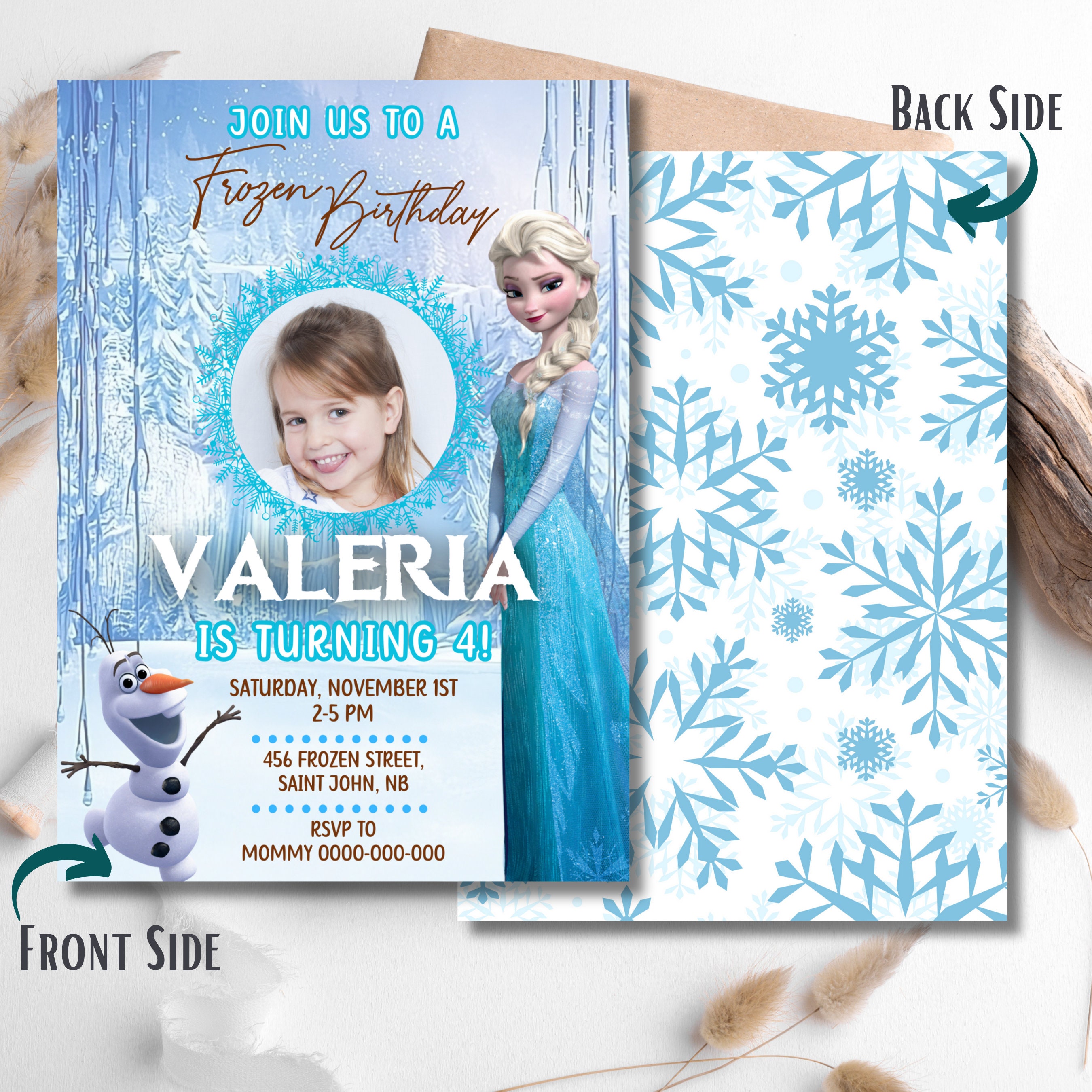 Image 3 for Frozen Birthday Invitation Template