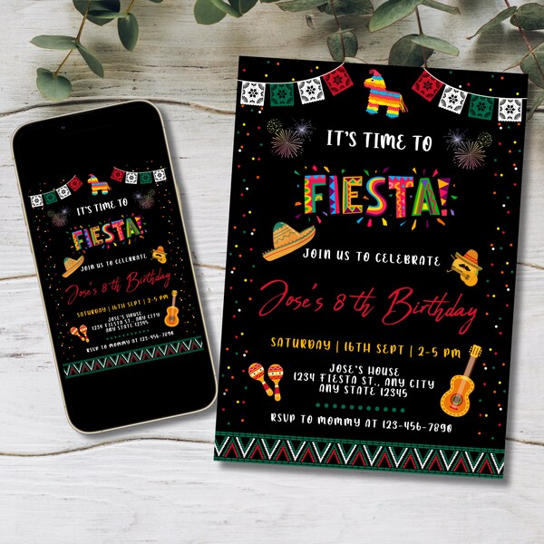 Mexican Birthday Invitations Digital - Etsy