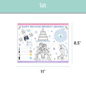 Printable Instant Download Frozen Placemat Dining Table Frozen Activity ...