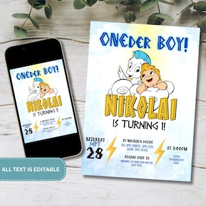 Invito Hercules / Download immediato / Festa per bambini / Decorazioni per il compleanno del principe / Invito per baby shower Hercules / Invito e cartello di benvenuto