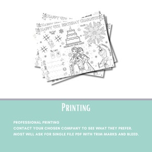 Printable Instant Download | Frozen Placemat | Dining Table | Fabric ...
