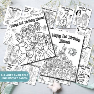 Princess Coloring Pages: Kids Party Activity Sheet (Digital Download)