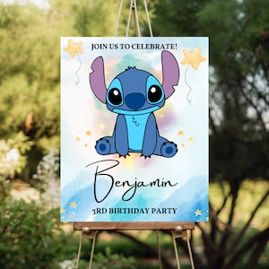 Stitch Danke Karte | Willkommensschild | Sofortdownload | Willkommen Kreuzstichmuster | Gezählter Kreuzstich | Stitch-Geburtstags-Einladung