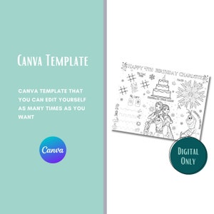 Printable Instant Download | Frozen Placemat | Dining Table | Fabric ...