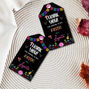 Fiesta Favor Tag | Fiesta Birthday Thank You Tags | Tag Printable ...