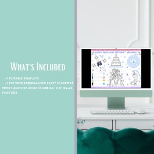 Printable Instant Download Frozen Placemat Dining Table Frozen Activity ...