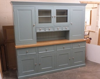 Rutland Painted 7FT Display Dresser with Solid Oak Top- Bespoke sizes & colours available