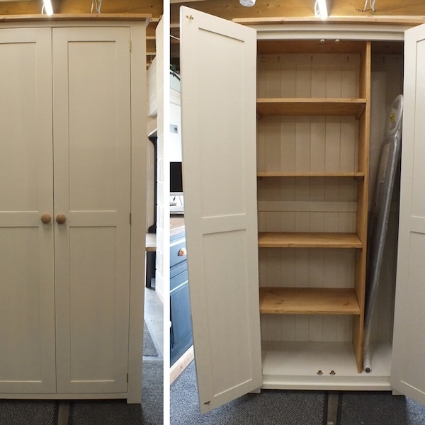 Buckingham Painted Utility Cupboard with ironing board storage- Bespoke Colours & Sizes available