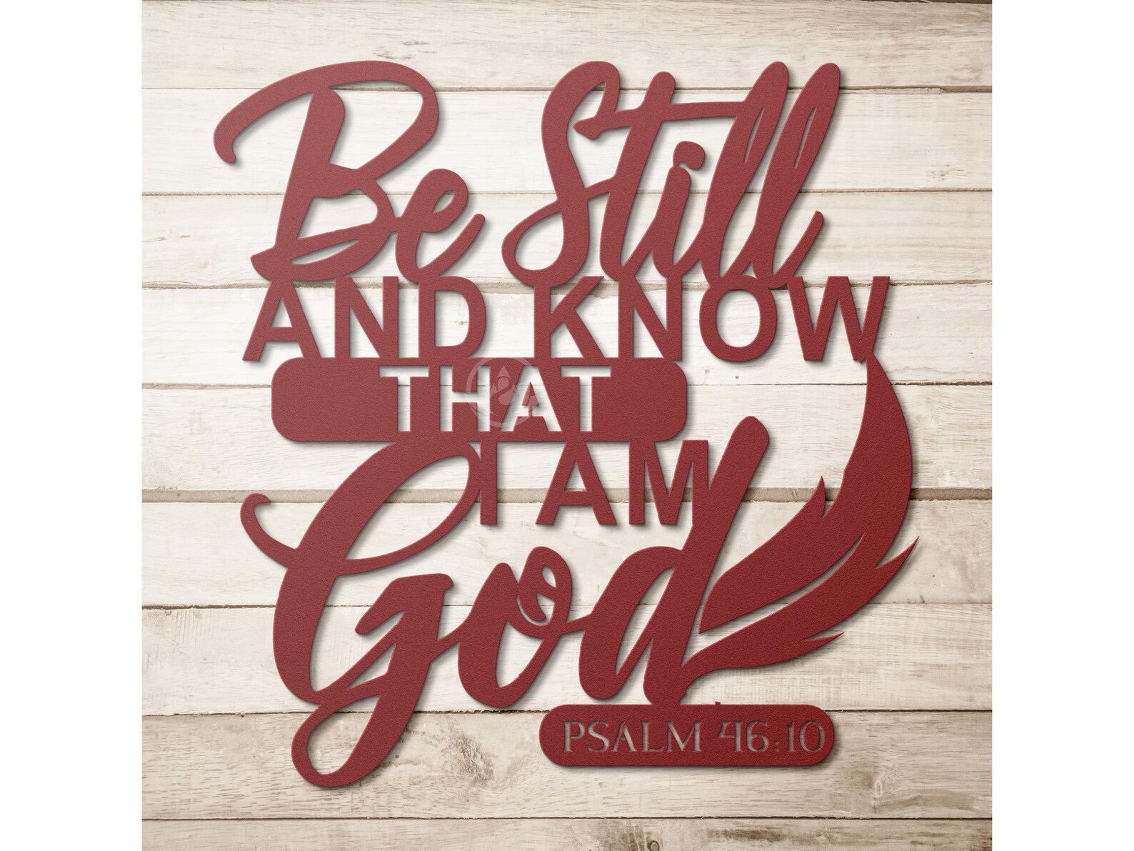 Be Still & Know Metal Wall Art - Psalm 46:10 Christian Home Decor ...