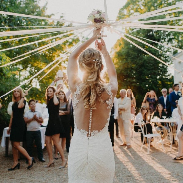 Rundes Set Hochzeitsstraußbänder / Bandset für die Hochzeit