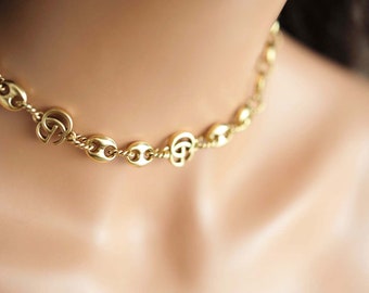 Vintage GG Chain Choker Necklace