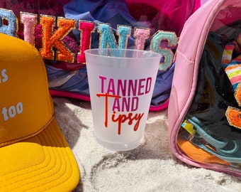 Tanned & Tipsy Frosted Cups