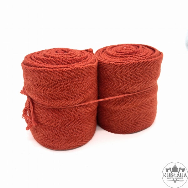Leg wrappings - hand woven - herringbone weave - best for reenactment